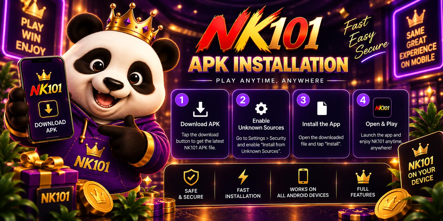 एन्ड्रोइडमा NK101 APK इन्स्टलेसनका चरण